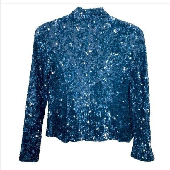 GRYPHON Embellished Open Front Jacket Dark Blue Size XS - Picture 3 of 8
